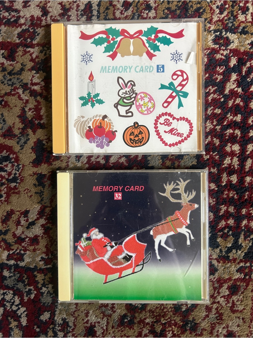 Holiday embroidery design cards for Janome machine embroidery
